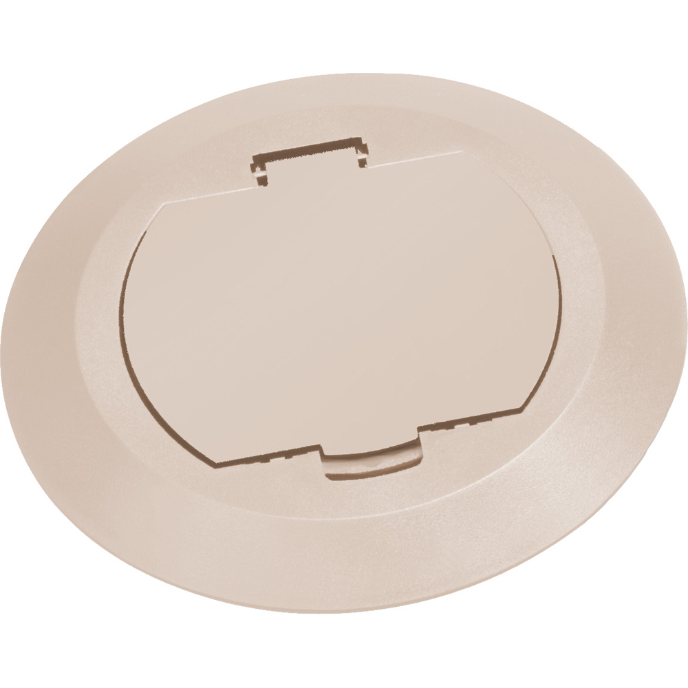 FLBC4520LA Floor Box Cover Kit With Flip Lid, 5-3/4 in Dia, 5-3/4 in L x 0.468 in W, Plastic