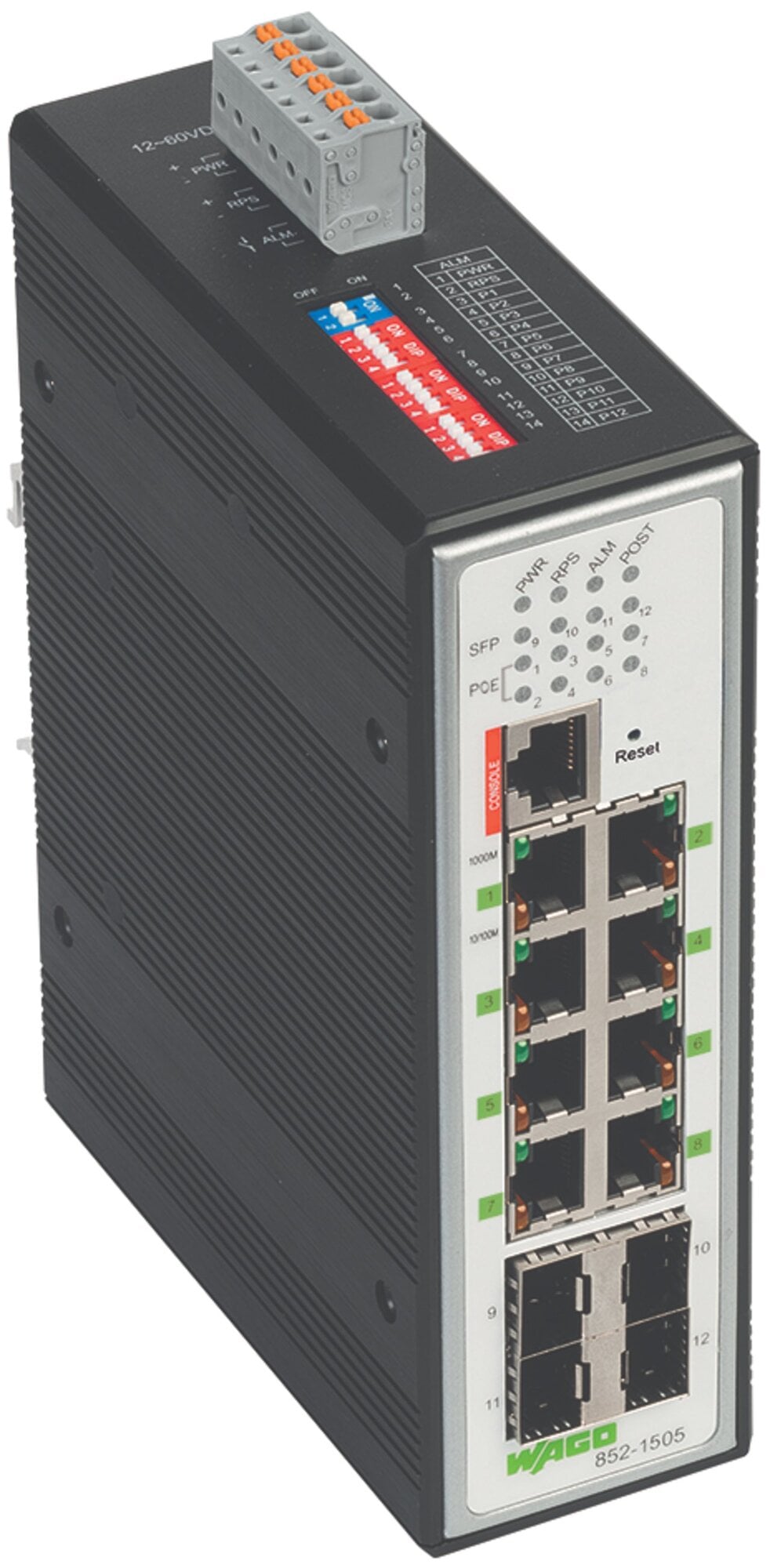 852-1505 Industrial-Switch, Multi-Mode/Single-Mode Fiber