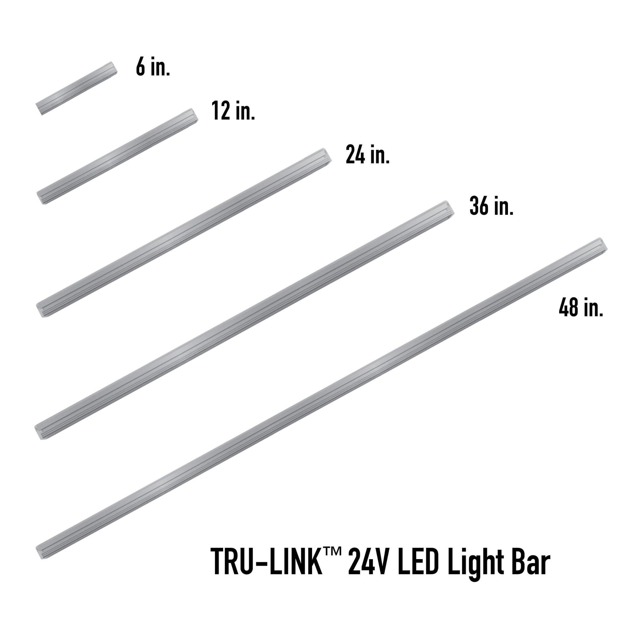 TRU-LINK 24V Light Bar - 3000K, 24 in., Silver, 90+ CRI