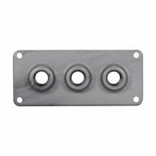 RSP555 4E Raintight Conduit Hub Plate, (3) 1-1/2 in Hub, For Use With 8-1/2 x 4 in Sides of RS and RSM Series Junction Boxes, Feraloy Iron Alloy