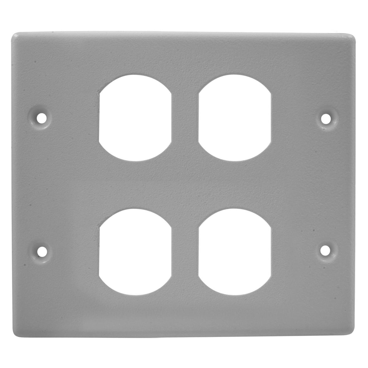 HBL4747BBGY HBL4750 2-Gang Standard Cover Plate, For Use With HBL4750 Series Metal Raceway, Rolled Steel, Gray