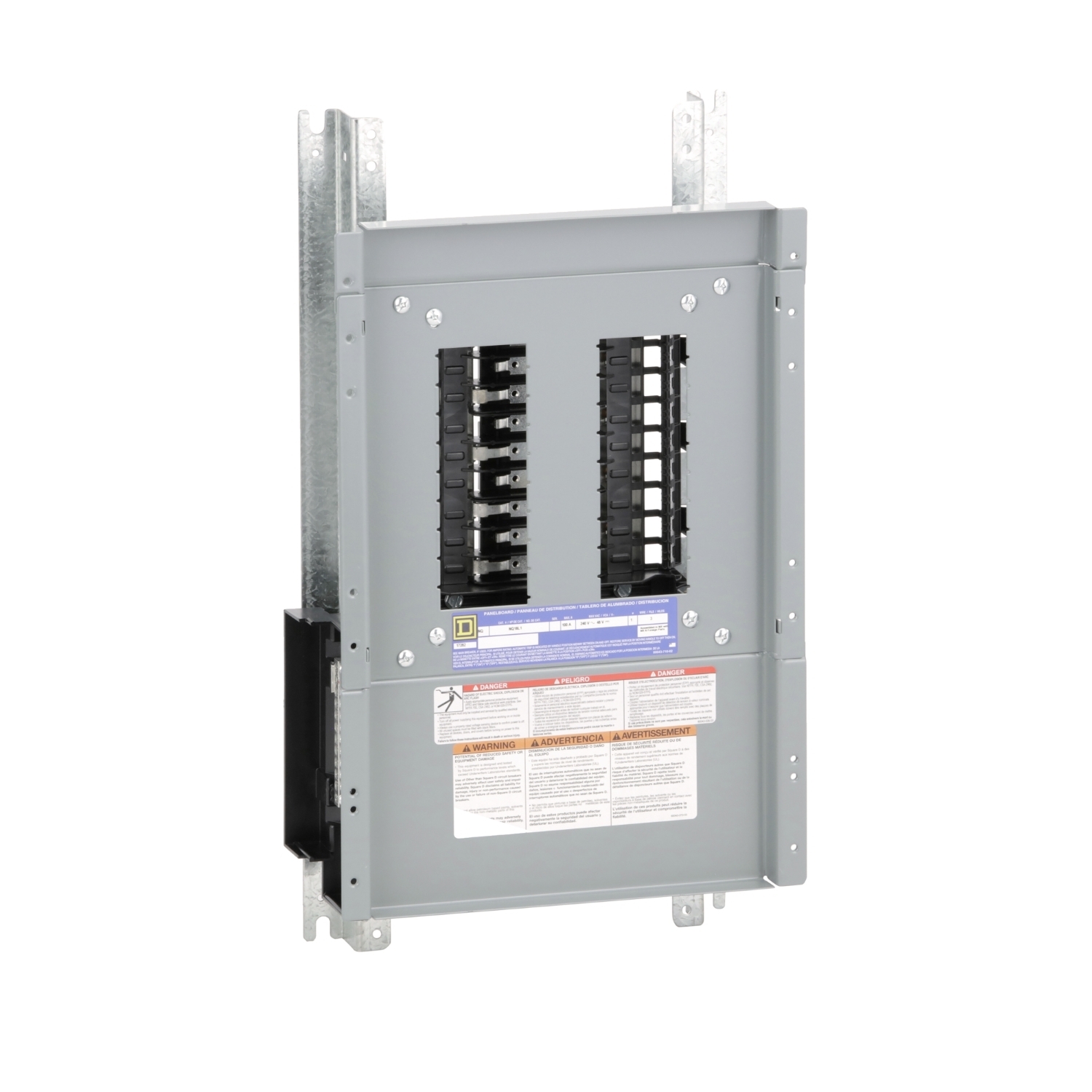 NQ18L1 NQ Series 1-Phase Panelboard Interior, 240 V AC/48 V DC, 100 A, 18 Spaces, 100 kA SCCR