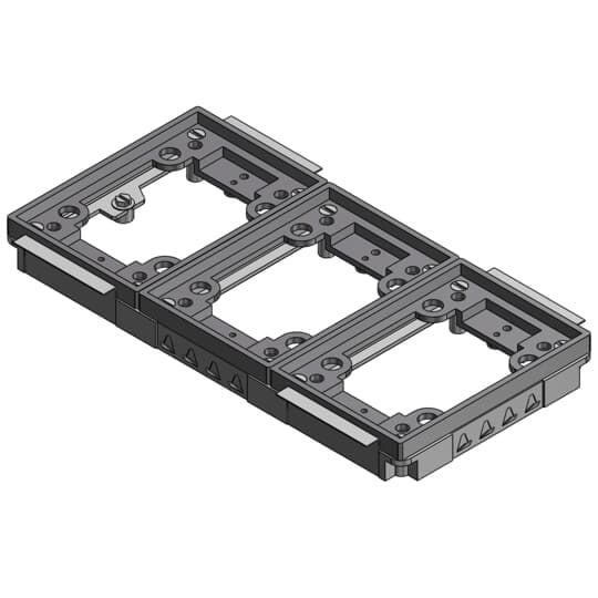 643-P-TAC-GRY Steel City Flush Service Non-Metallic Tile Activation Kit, For Use With 640 P/740 Series Floor Box, 3-Gang, Gray