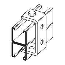 B173ZN 4-Hole Splice Clevis, 3-5/16 in L, Steel