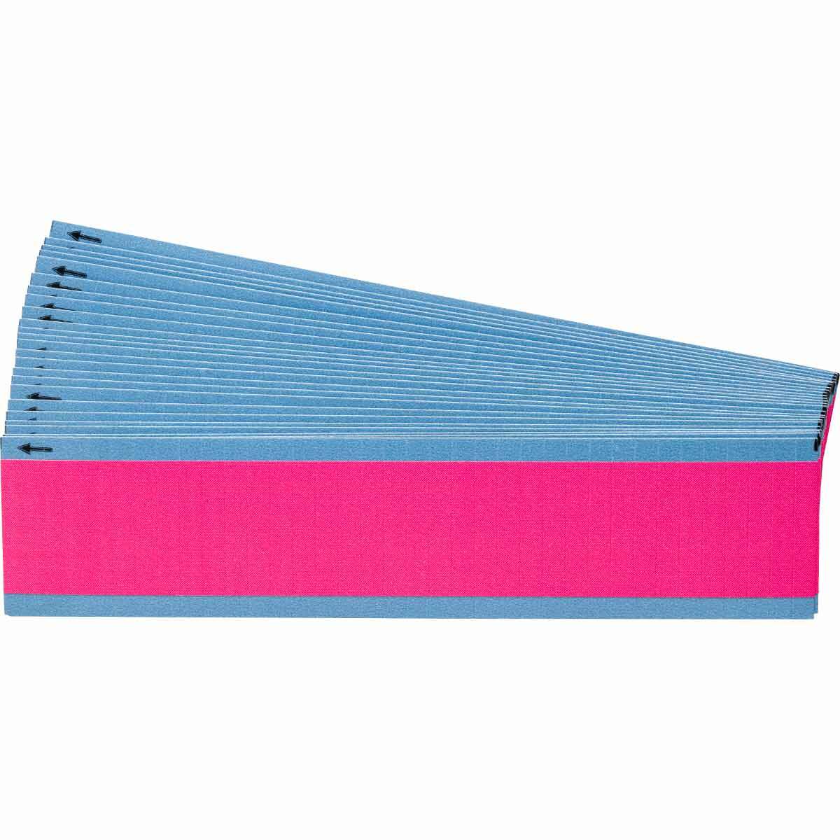 WM-COL-PK-PK WM Series Miniature Blank Die-Cut Pre-Printed Solid NEMA Color Wire Marker Card, 1/4 in W, Pink, B-500 Repositionable Vinyl Coated Fabric, 36 Markers per Card