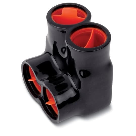 AMTS50042 Blackburn AMT 2-Port Insulated Same Sided Multi-Port Connector, 4 AWG to 500 kcmil Conductor Aluminum/Copper Conductor, 3/8 in Hex Screw Installation