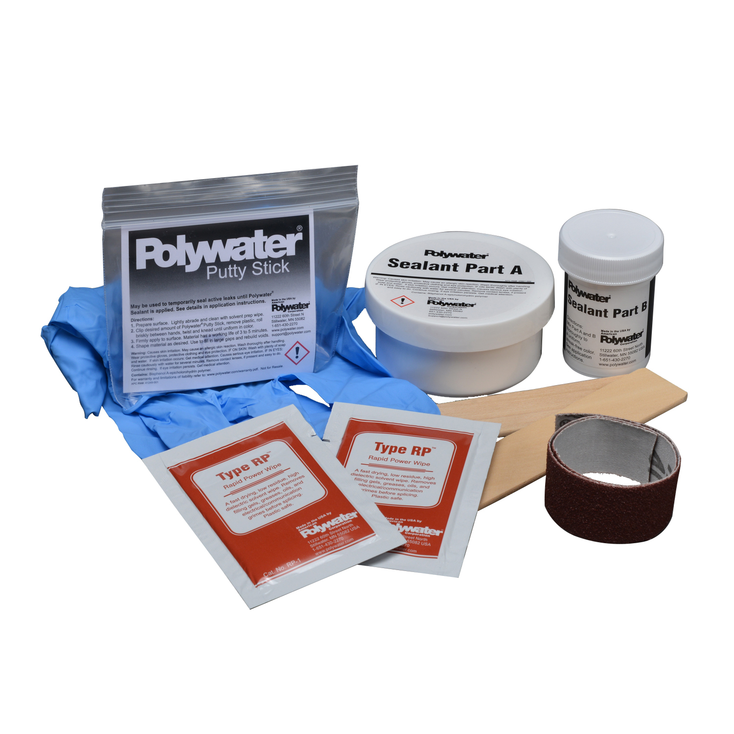 EP-KIT11 PowerPatch Non-Conductive Single Use Leak Repair Sealant Kit, Cup, Gray