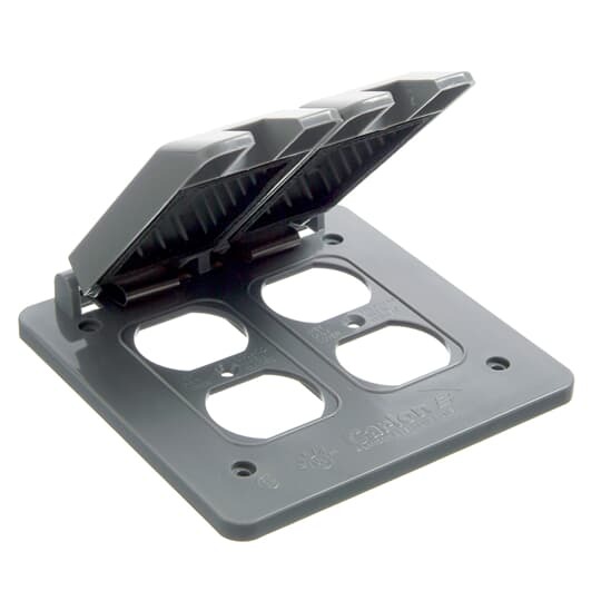 E9G2DDN-CAR Carlon Non-Metallic Weatherproof Box Cover, 4.84 in L x 4.84 in W, Polycarbonate