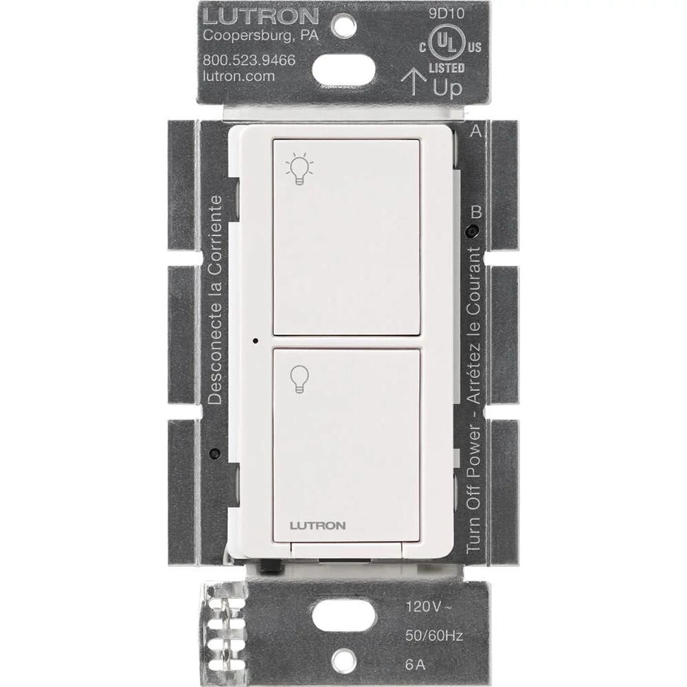 PD-6ANS-WH Caseta Original Smart Switch, 6 Amp Light or 3.6 Amp Fan, Neutral Required, 120V, White