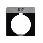 Eaton 10250T pushbutton legend plate, 10250T series, Square legend plate, Black, Legend: RESET, 3/16 In high, White letters, Square
