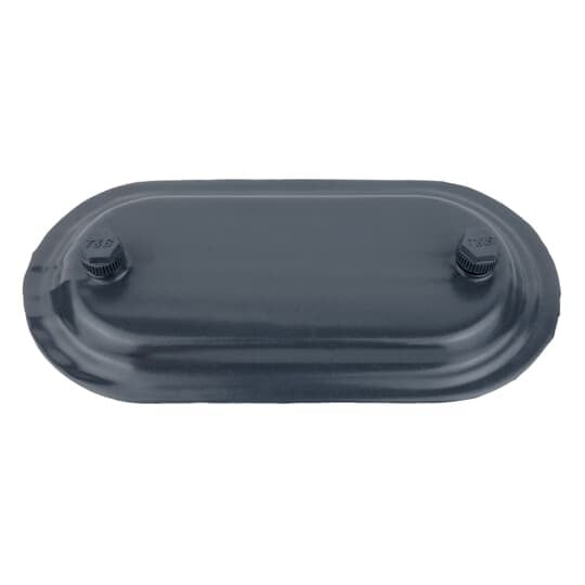 670F-G Ocal Oval Conduit Cover, 2 in Hub, For Use With OCAL-BLUE Form 7 Conduit, Iron, PVC Coated