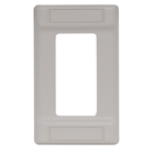 Wallplate, IFP Style Line Cover Plate with Label Fields, Single-Gang, Office White