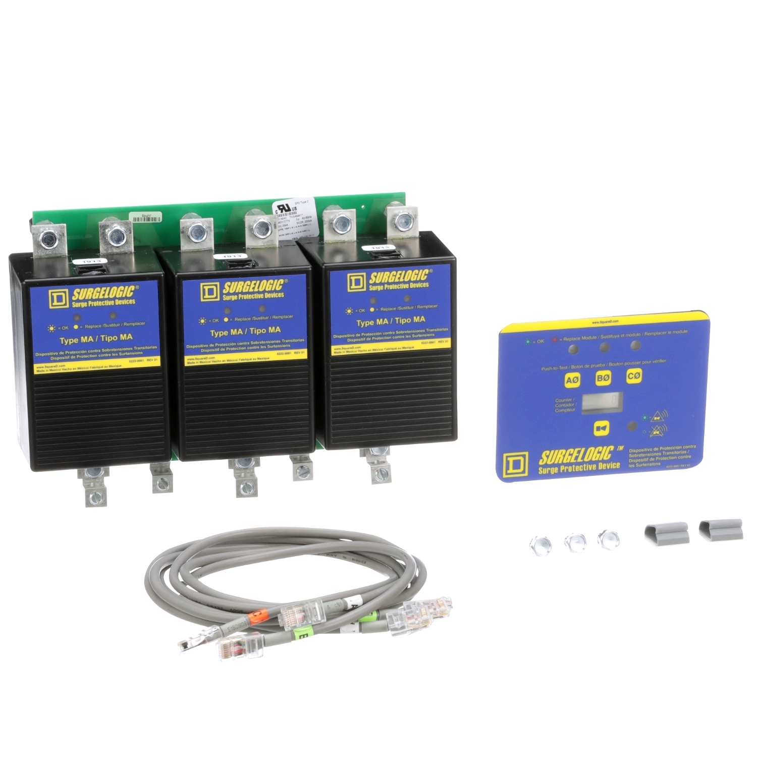 TVS4IMA12O Surgelogic Surge Protective Device, 277/480Y V AC, 50/60 Hz, 3 Poles, 200 kA SCCR, 3 Phase