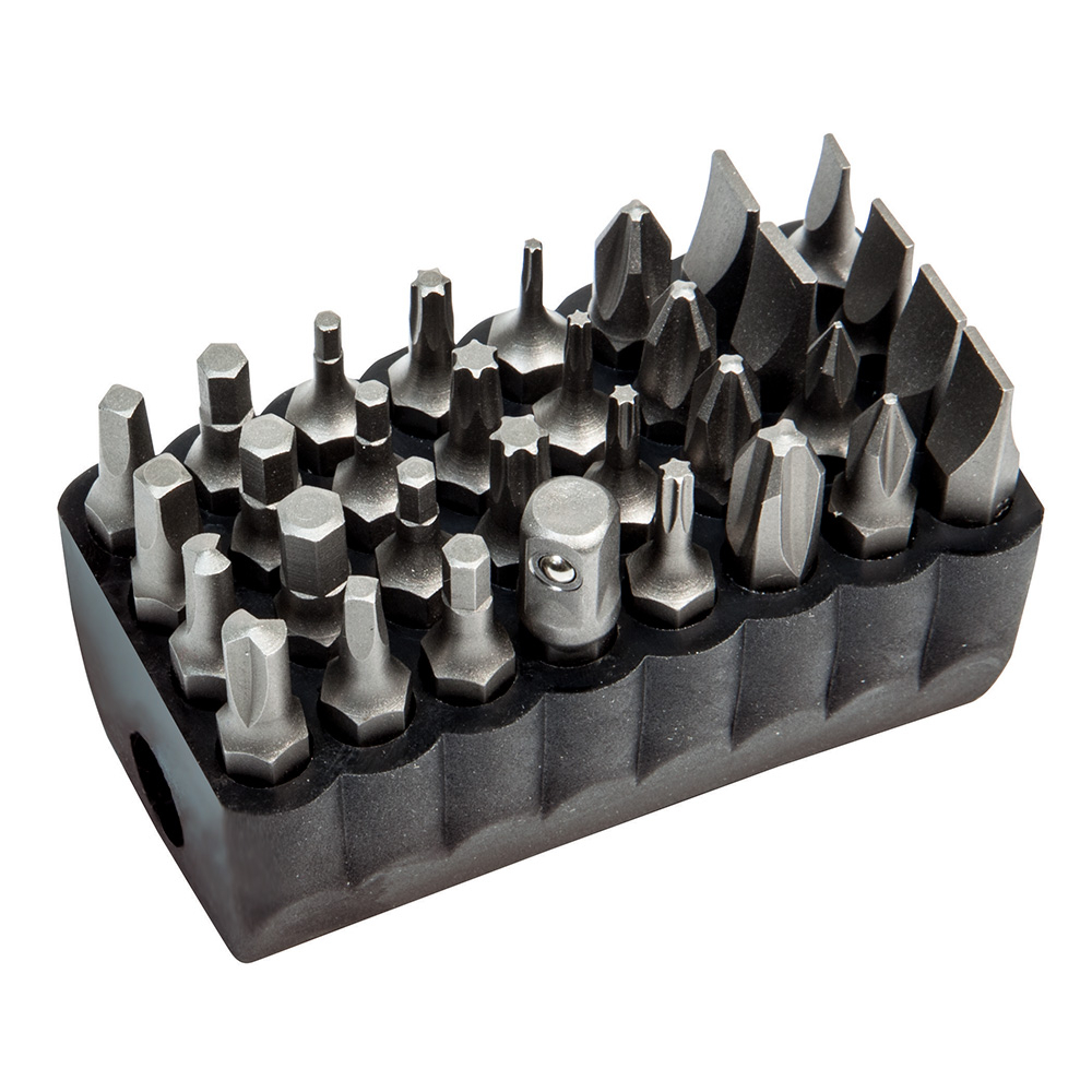 32526 Magnetic Tamperproof Screwdriver Bit Set, 32 Pieces, 1 in OAL, Steel
