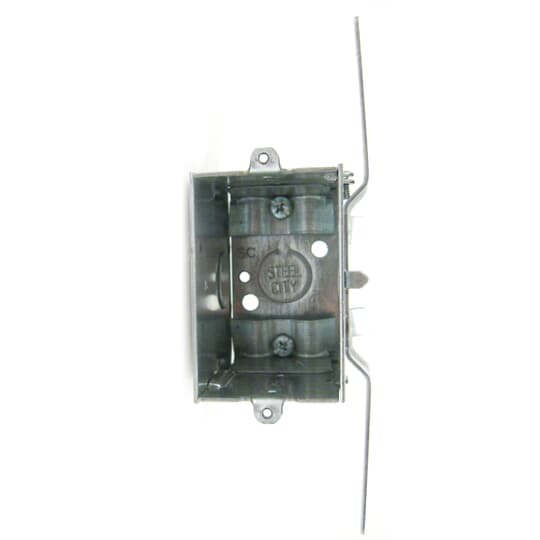 CWNV-25R Steel City Gangable Switch Box With Knockout, Steel, 14 cu-in Capacity, 1 Outlets, 2 in W x 2-3/4 in D x 3 in H