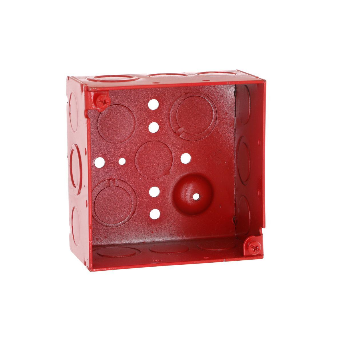 911-3 Durable Square Box, Steel, 30.3 cu-in Capacity, (17) Knockouts, 4 in H x 4 in W x 2-1/8 in D