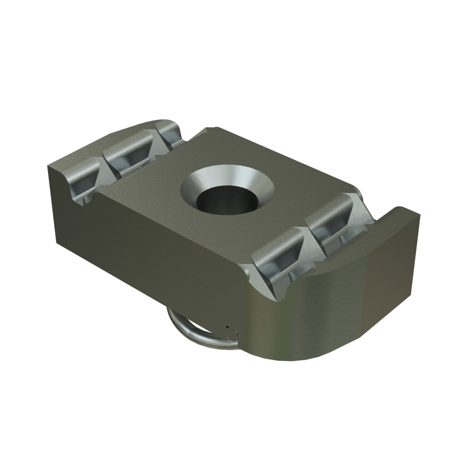 A4008-EG Channel Nut With Spring, 3/8-16 Thread, UNC Thread, For Use With A3300 and A4000 Series Channel, Mild Steel