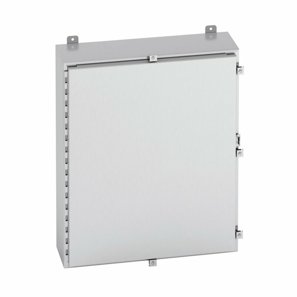 24246-4XSS6 1-Door Electrical Enclosure, 24 in W x 6 in D x 24 in H, NEMA 4X/IP66 NEMA Rating, 316 Stainless Steel