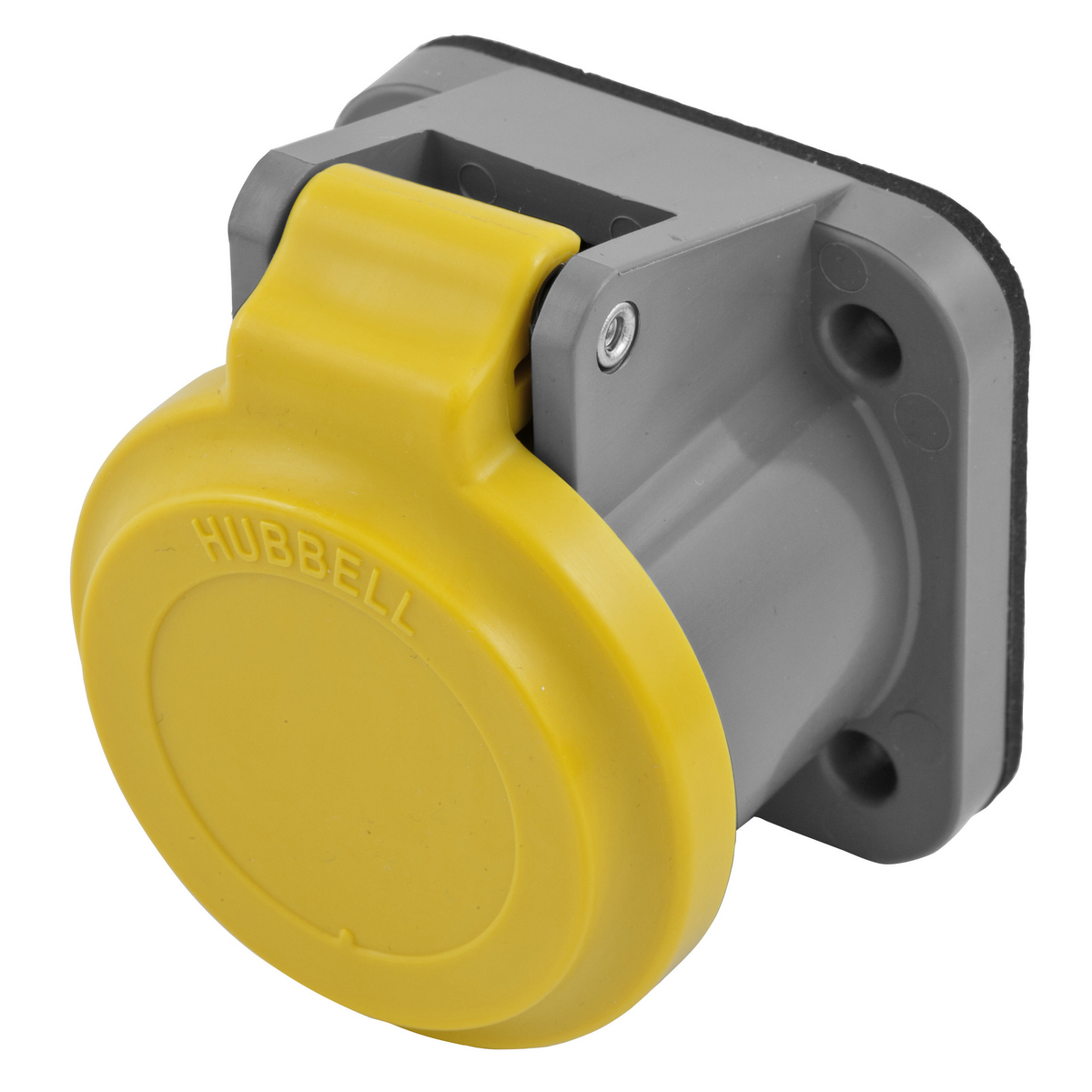 HBLNCY 16 Series Weatherproof Fabricated Surface Mount Protective Lift Cover, #1, For Use With 300/400 A, 600 V AC/250 V DC 1-Pole and Temporary Power Device, Nylon/PBT, Yellow