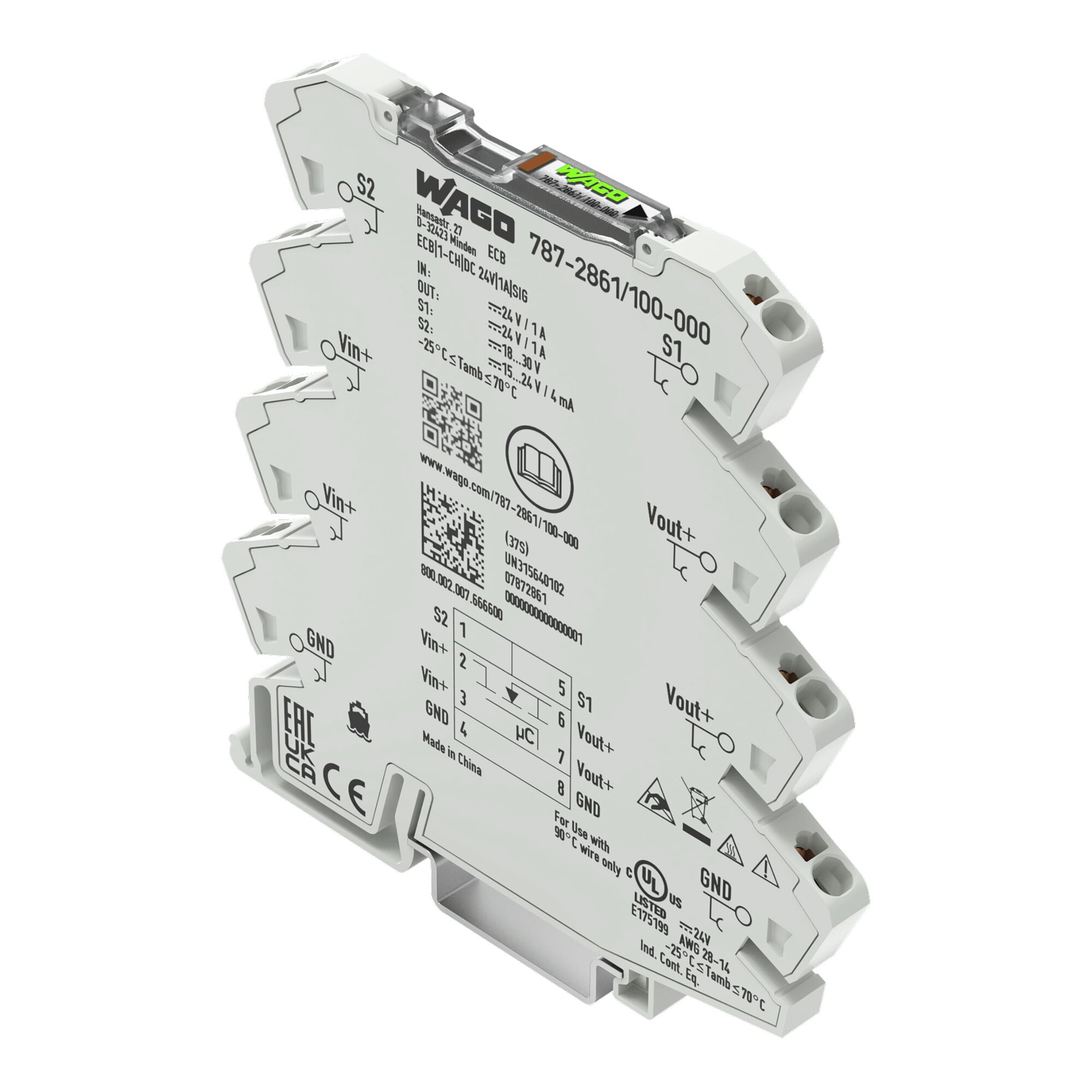 787-2861/100-000 Circuit Breaker, 1 A
