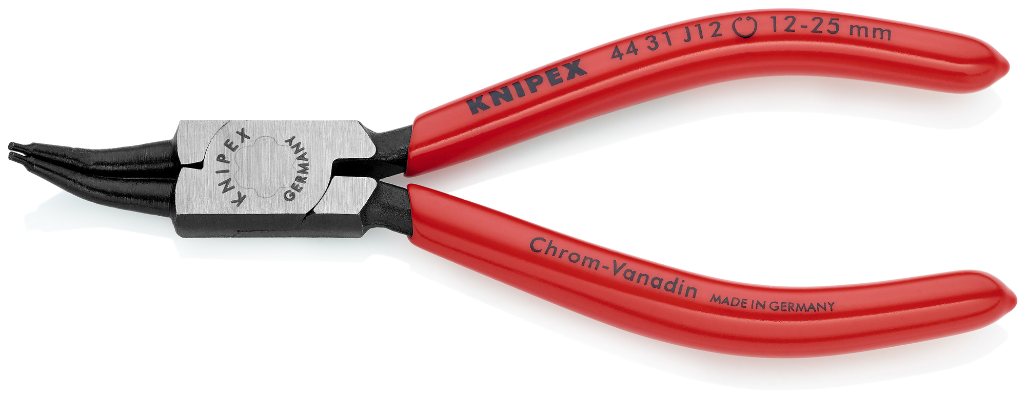 Internal 45° Angled Snap Ring Pliers-Forged Tips, 5 1/2 in., Plastic coating, 3/64 in. Tips