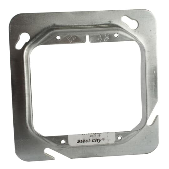 72-C-19 Steel City Outlet Box Cover, 4-11/16 in L x 4-11/16 in W, Steel