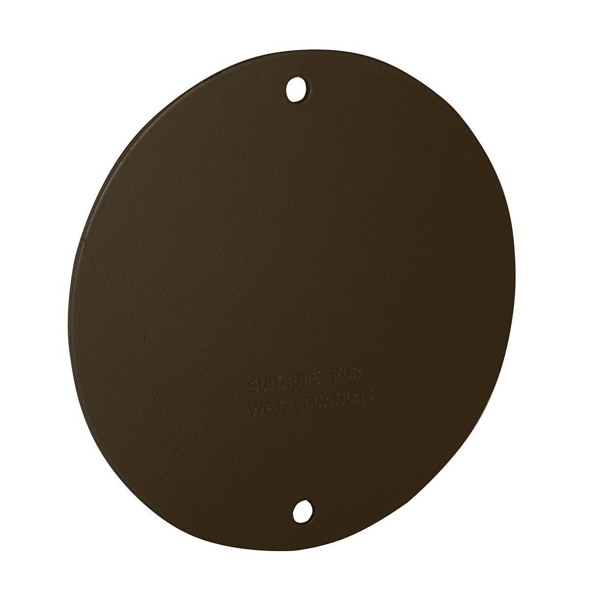 5374-2 Weatherproof Blank Cover, 4 in Dia, 0.42 in L x 4.475 in W x 0.208 in D, Blank/Flat Cover, Steel