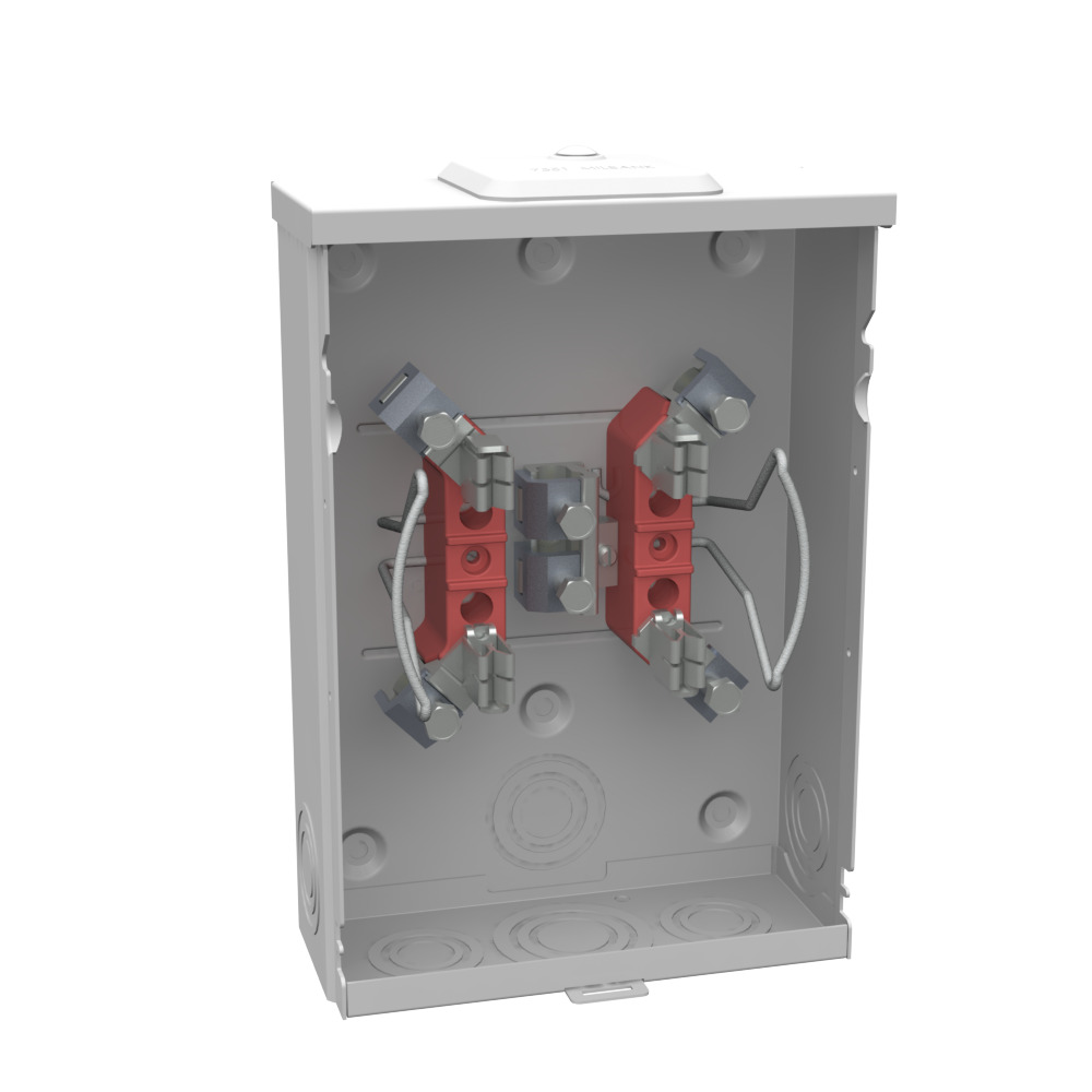 U8435-XL-TG-HSP 4 Term, Ringless, Small Closing Plate, Triplex Ground, Stainless Steel, Hasp, Extension Hex