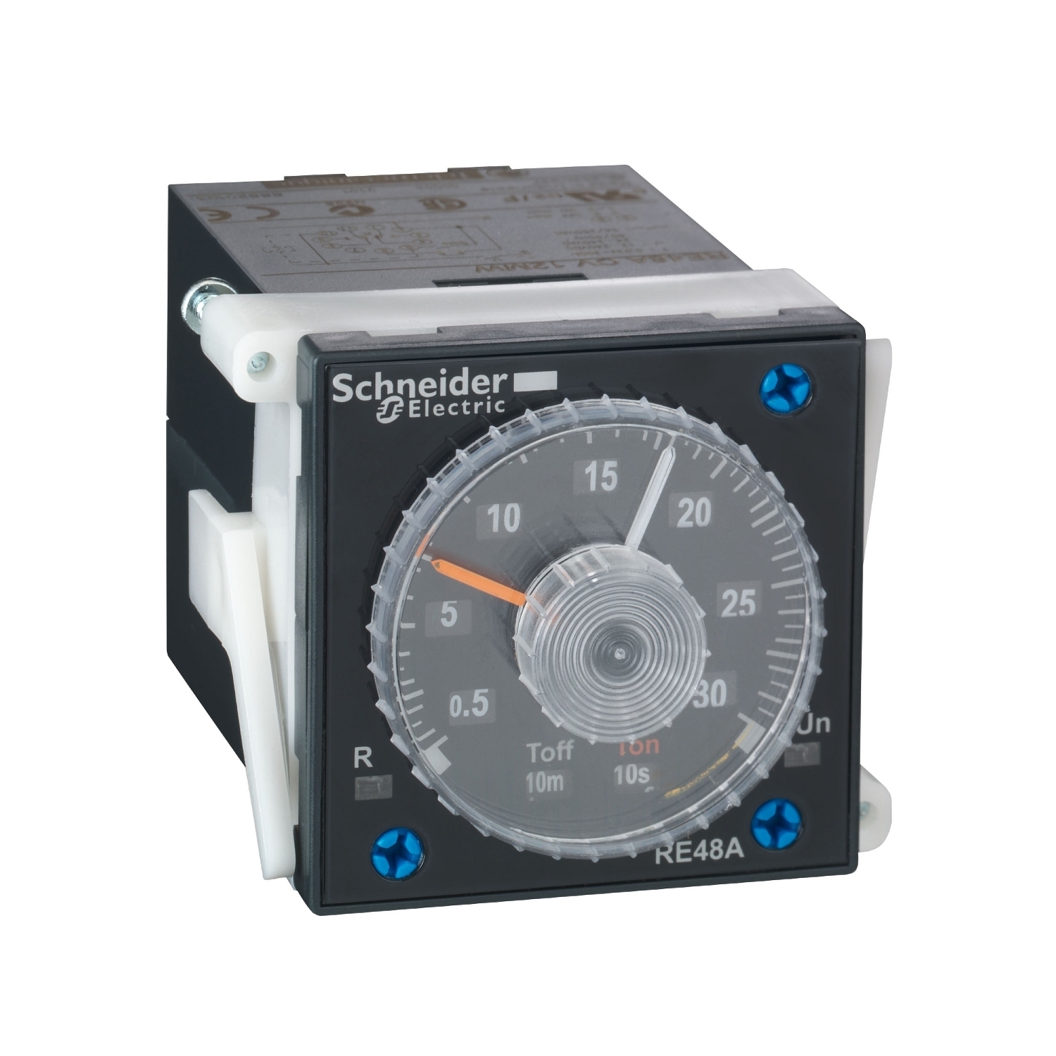 RE48ACV12MW Zelio Electronic Timing Relay With Relay Output, 0.02 sec to 300 hr Setting, 11 Pin, 2CO 2 Form C Contact
