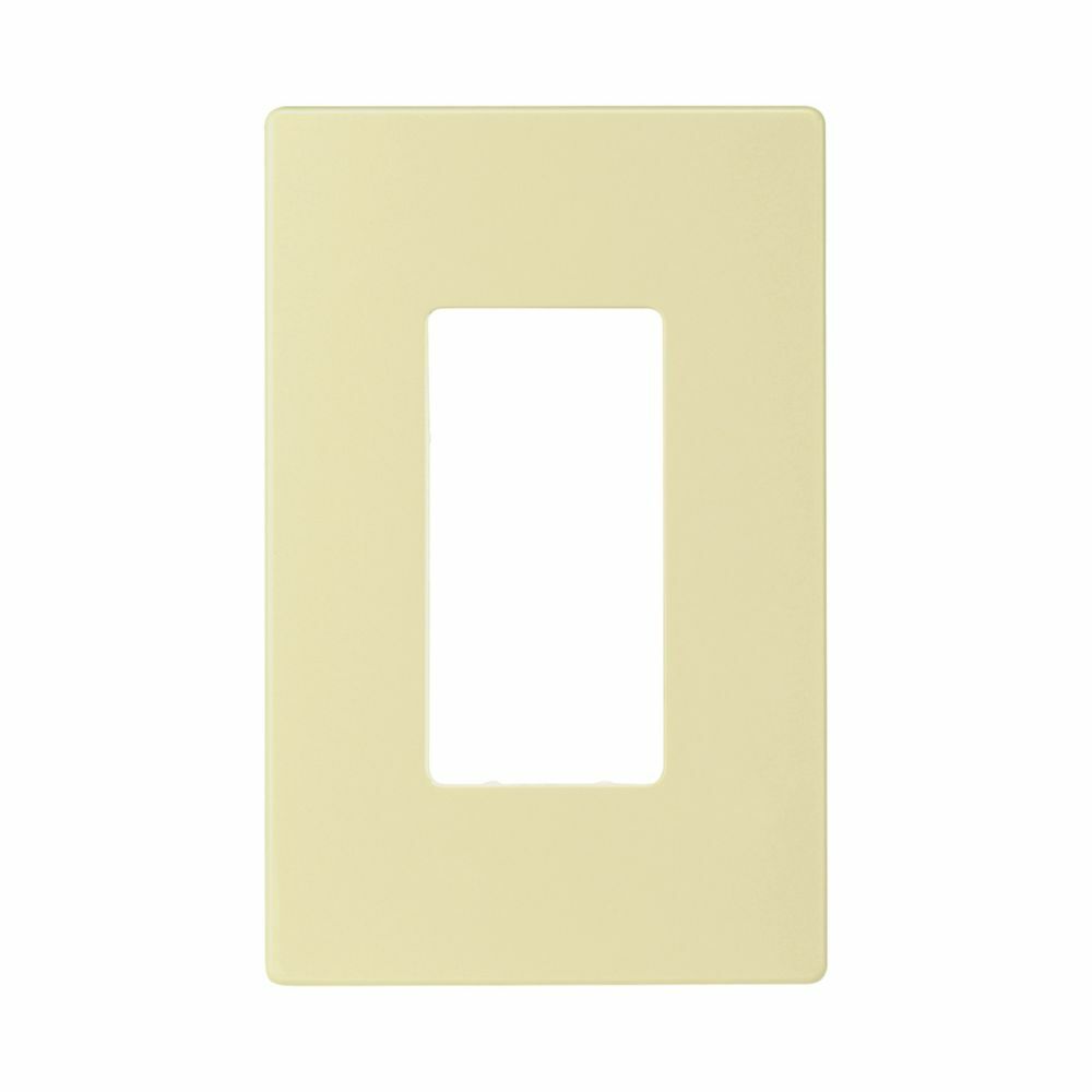 Eaton Screwless wallplate, Screwless, Almond, Decorator Cutout, Polycarbonate, Single- gang, Mid-size