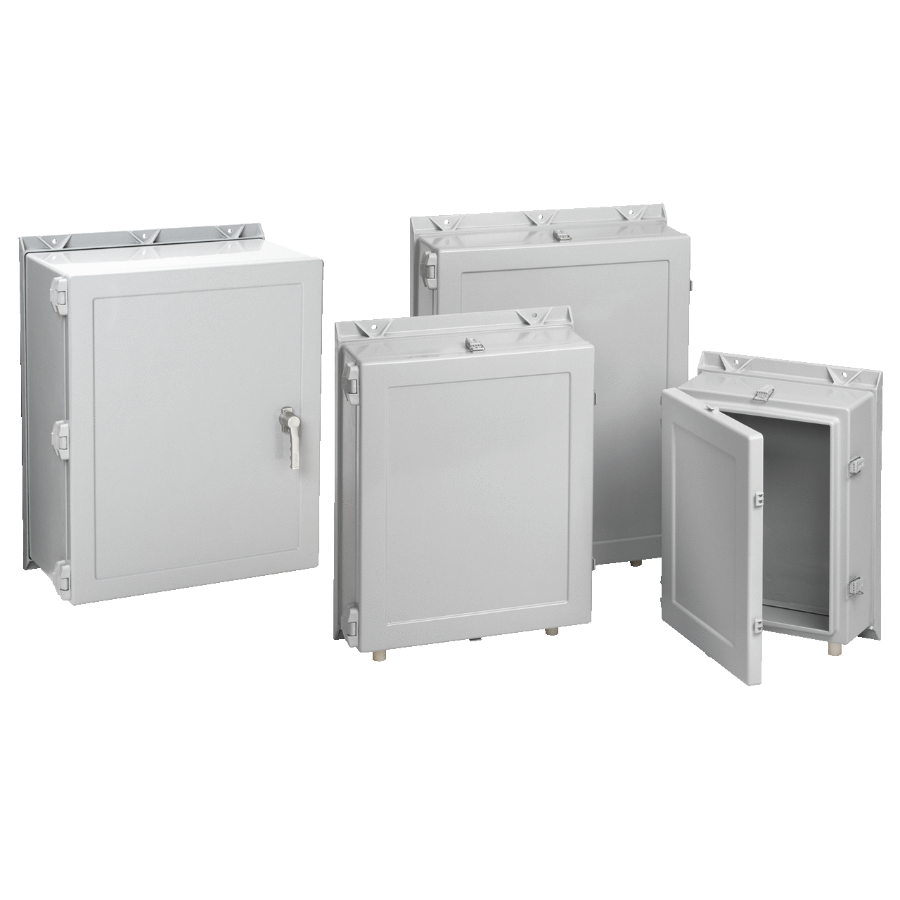 A20H2006GQRLP A17WM Medium Enclosure, 20.19 in L x 20-1/4 in W x 6 in D, NEMA 4X NEMA Rating, Fiberglass