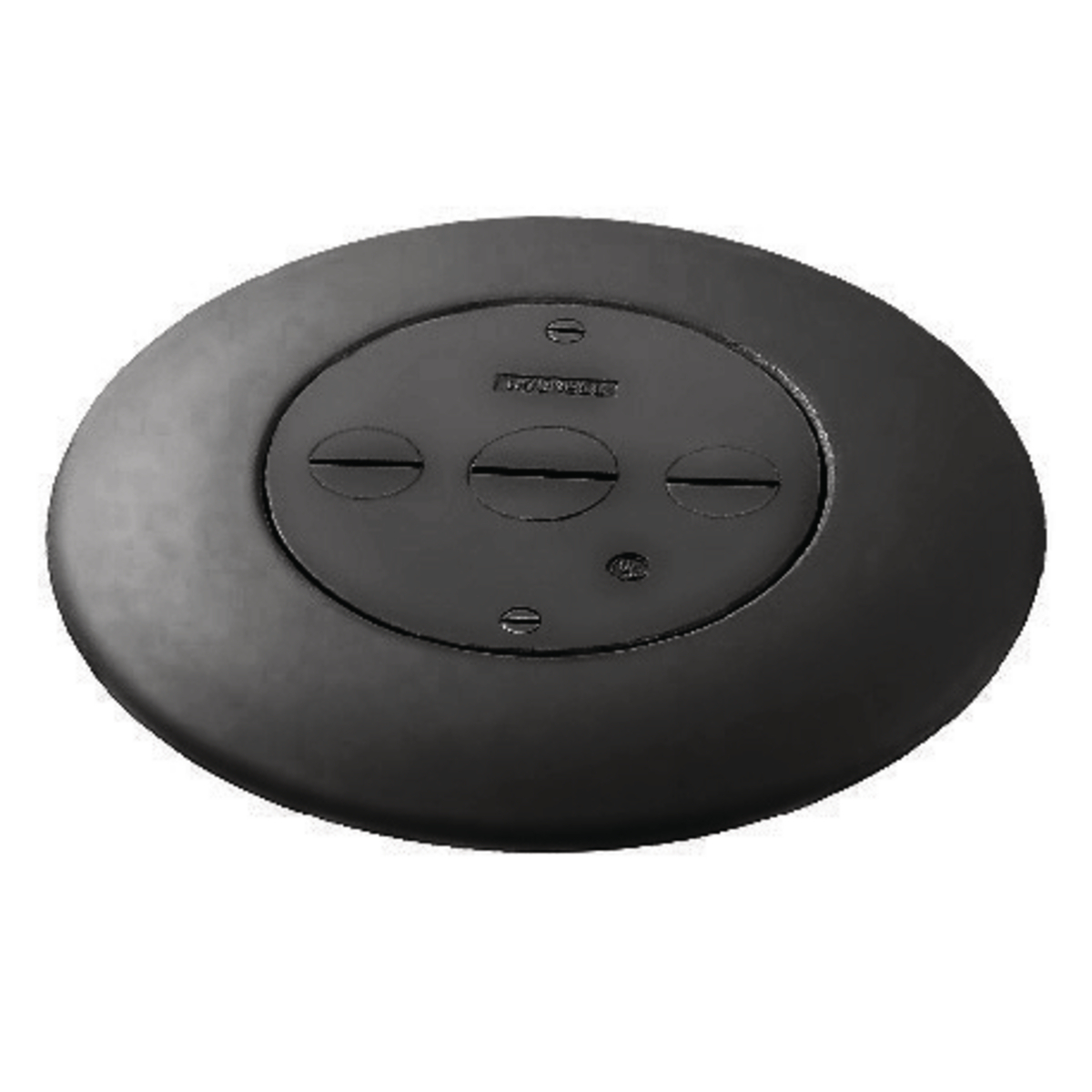 FRF3BK 3-Service Furniture Feed Standard Sized Flush Plate, Aluminum