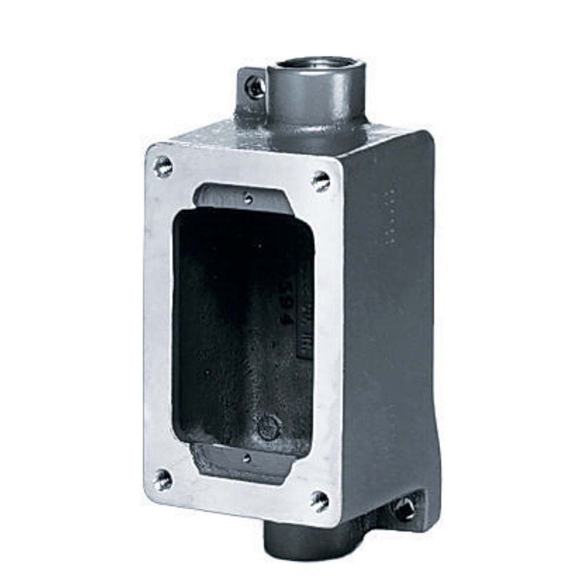 SWB5 1-Outlet, Explosionproof Standard Straight Blade Screw Mount Back Box With 3/4 in NPT Hub Knockout, For Use With Acceptor Series Receptacle, -40 to 75 deg C, Cast Aluminum