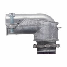 1736DC Insulated Squeeze Conduit Connector, 1/2 in Trade, 90 deg, Die Cast Zinc, Natural