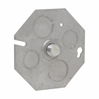 Eaton Crouse-Hinds series Concrete Box Plate, 4", 3/8" stud, (2) 1/2", (2) 3/4", Steel