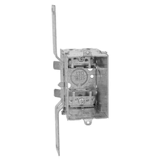 CWXV-25 Steel City Gangable Welded Style Switch Box, Steel, 14 cu-in Capacity, 1 Gangs, 1 Outlets, 4 Knockouts