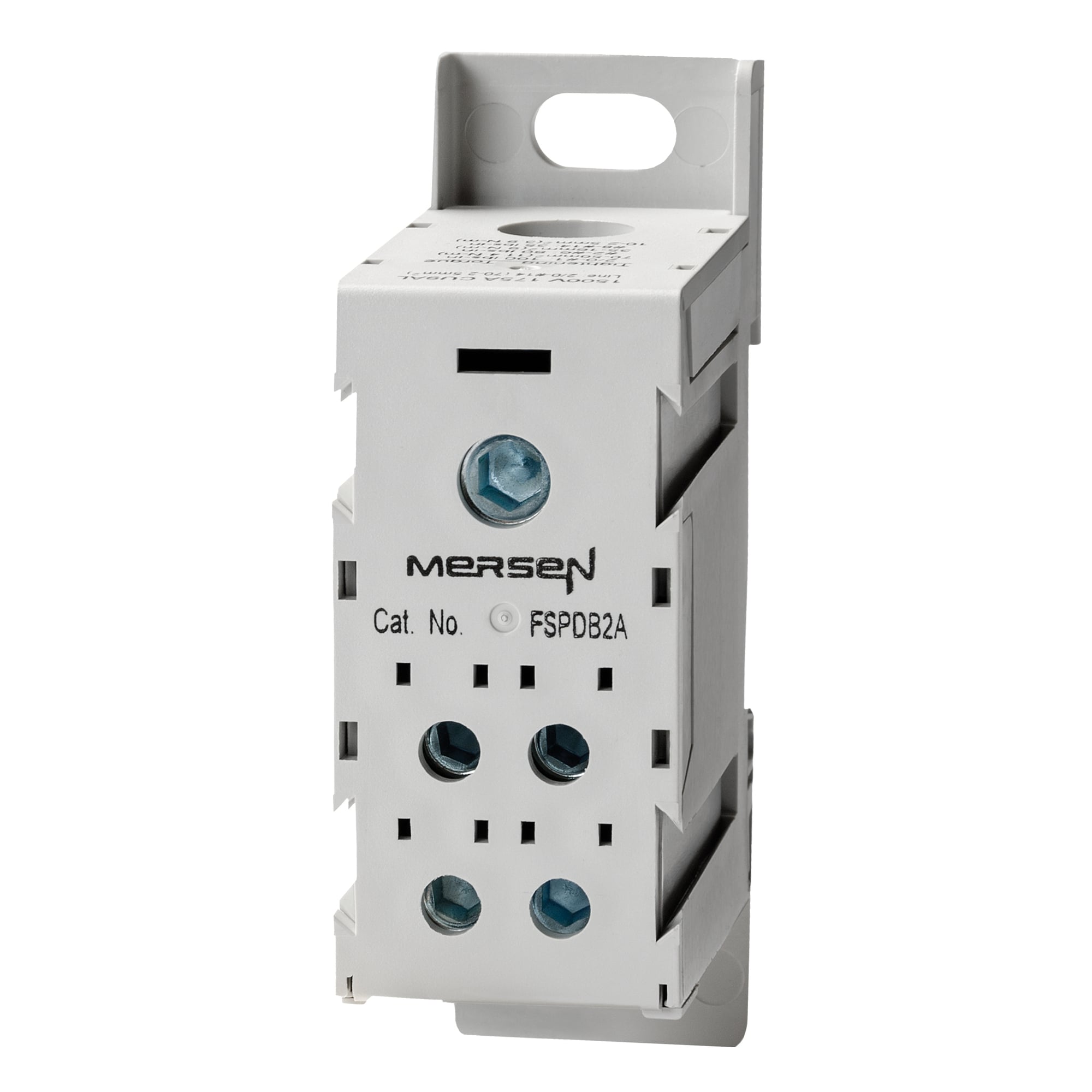FSPDB2A Finger Safe Power Distribution Block, 600 V AC, 175 A, 1 Pole, 14 to 2/0 AWG Wire