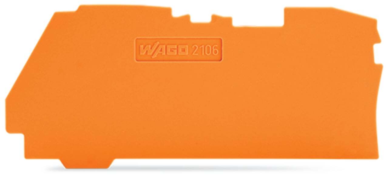 2106-1292 End and Intermediate Plate, Polyamide, Orange