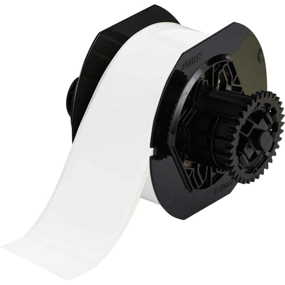B30C-2250-595-WT B30 Printer Label, 100 ft L x 2-1/4 in W, For Use With BBP 30 Label Printers, BBP 31 Sign and Label Printers, BBP 33 Label Printers, BBP 35 Multi-Color Sign and Label Printers, BBP 37 Color and Cut Sign Label Printers