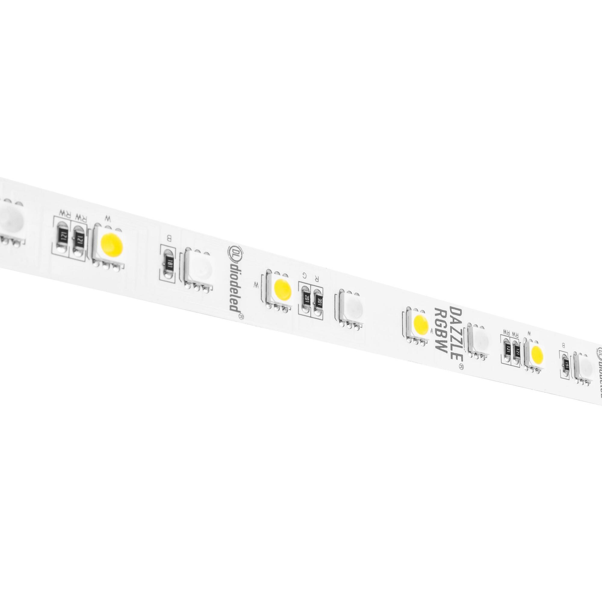 DI-24V-RGBW-0020 Dimmable LED Tape Light, 4.39 W, 198 Lumens