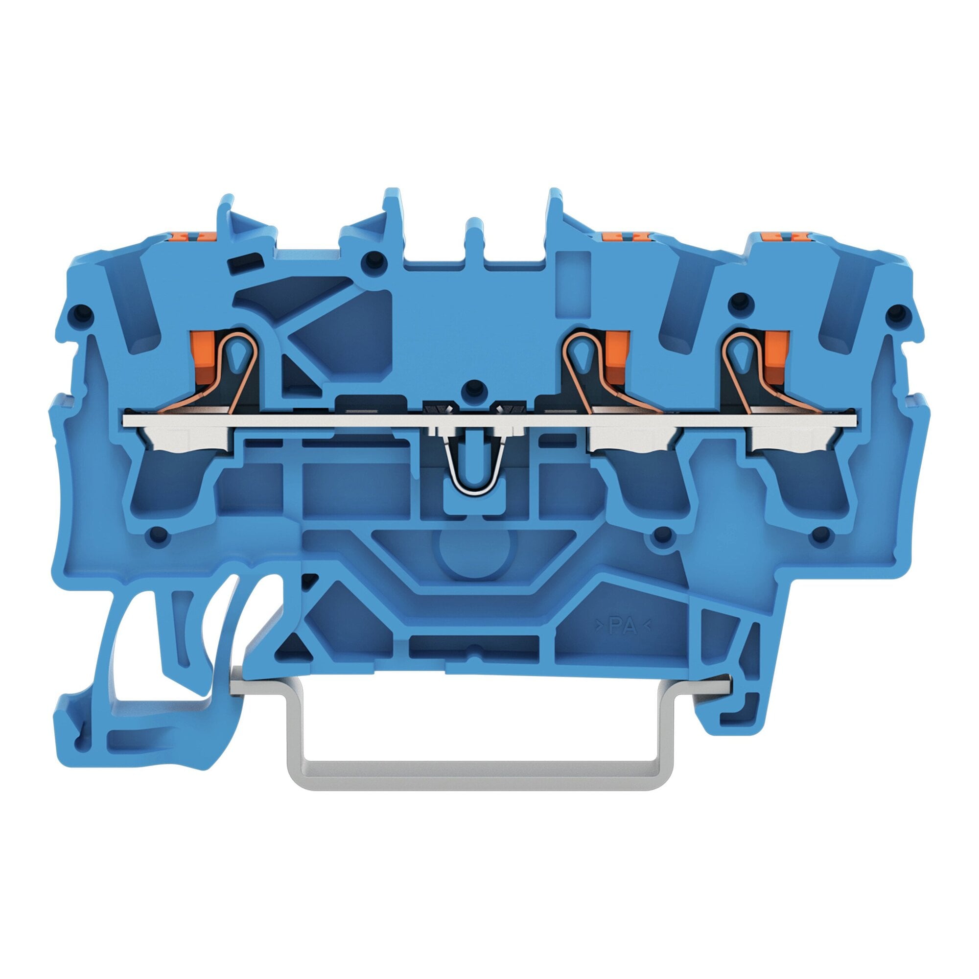 2202-1304 2202 3-Conductor Terminal Block, 1.29 in L x 0.20 in W x 2.33 in H, Polyamide