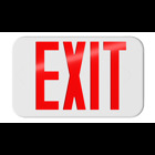 EXIT SIGN AC ONLY MANUAL THERMOPLASTIC WHITE RED/GREEN LETTERS UNV FACES