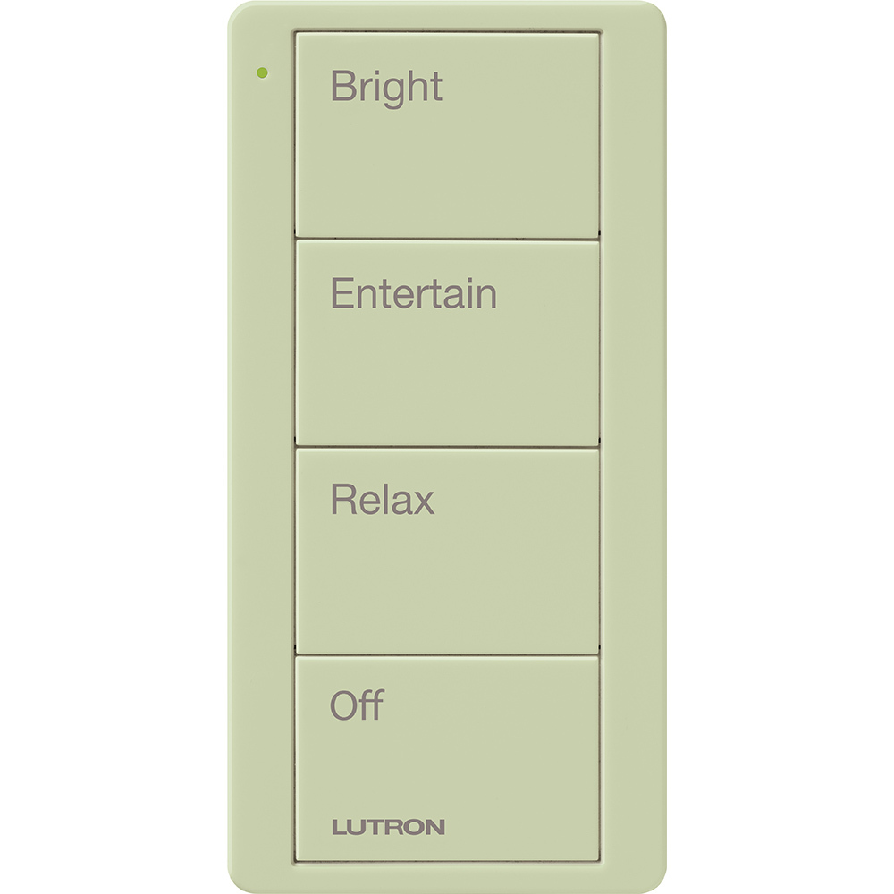 PJ2-4B-GIV-P03 4-Button Scene Keypad Pico Smart Remote with Any Room Text Engraving, Ivory