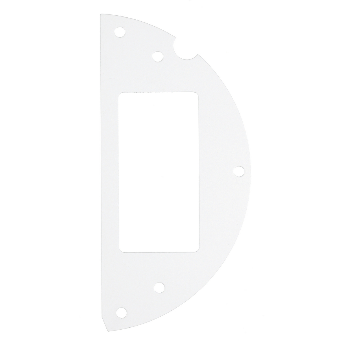 S1R6SPK 50/50 Split Right Side/Standard Sized Sub Plate With (1) Style Line Decorator Device Opening, Galvanized Steel
