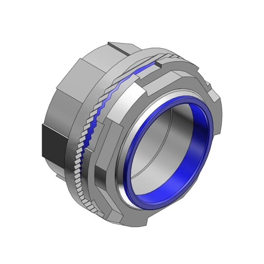 H100-TB T&B Hub Connector With Thermoplastic Insulated Throat, 1 in, For Use With Rigid/IMC Conduits, Zinc