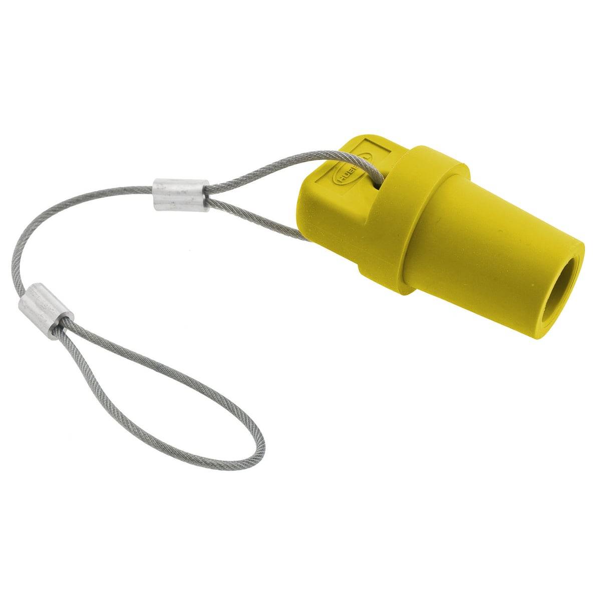 HBLMCAPY 1-Pole Heavy Duty Standard Cord Mount Pressure Screw Terminal Protective Cap, For Use With 16 Series 300/400 A and 600 V AC/250 V DC Male Devices, Composite, Yellow
