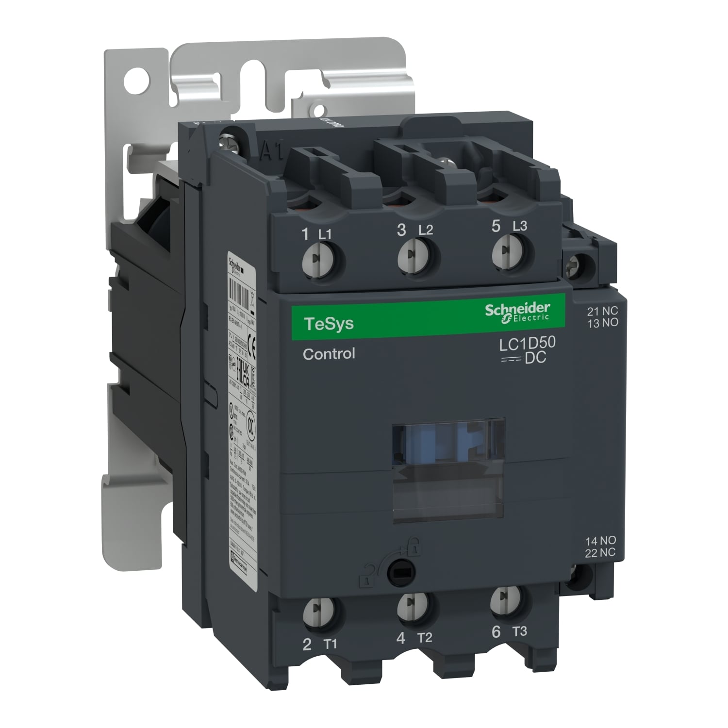 LC1D50BD TeSys D LC1D Contactor, 24 VDC V Coil, 50/80 A, 3NO Contact, 3 Poles