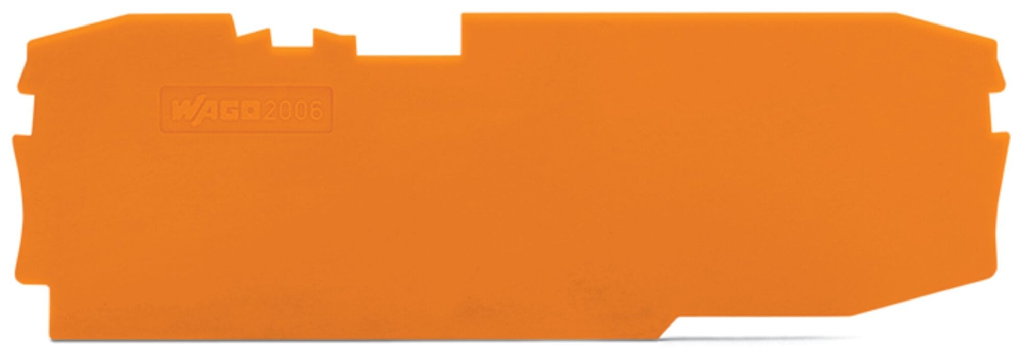 2006-1692 End Intermediate Plate, For Use With Rail Mounted Terminal Block, Orange