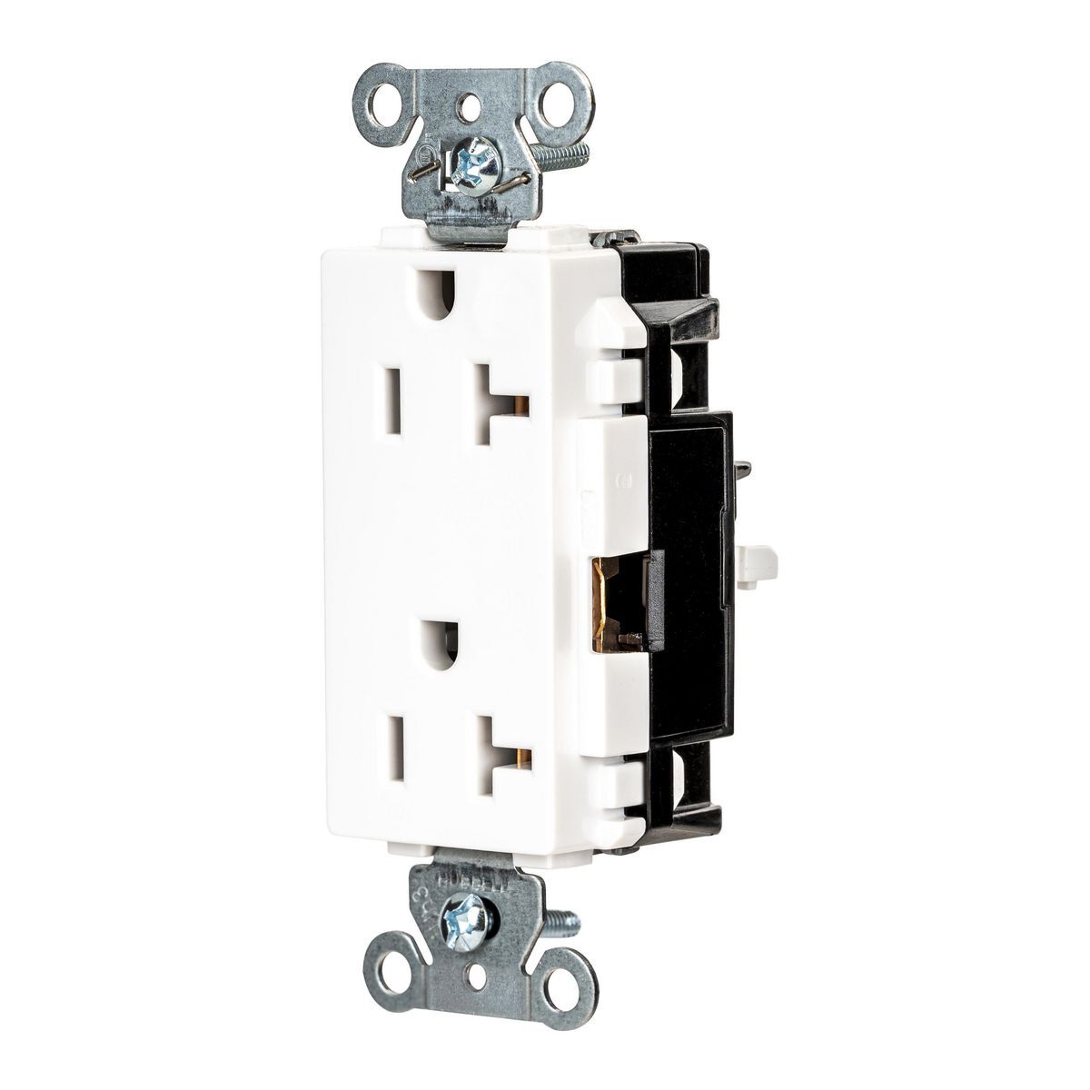 DR20STW EdgeConnect Straight Blade Receptacle, 125 V, 20 A, 2 Poles, 3 Wires, White