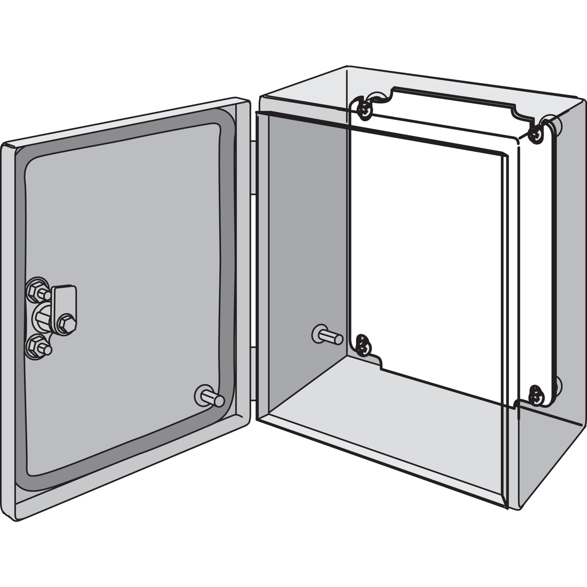 LP2060 InLine A54P Enclosure Panel, 22.89 in W x 7.13 in H, 12 ga Steel, White
